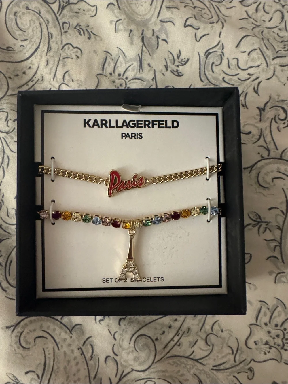 Karl Lagerfeld Set of 2 Adjustable Bracelets